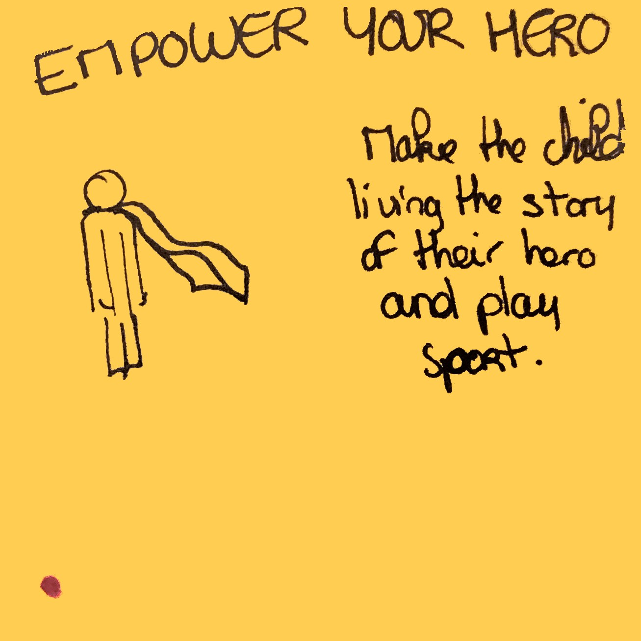Empower your hero post-it